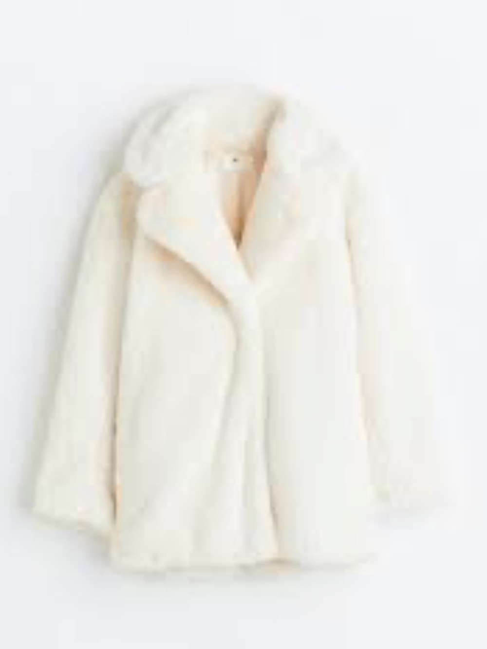 H&M Teddy Cream Coloured Coat MINT